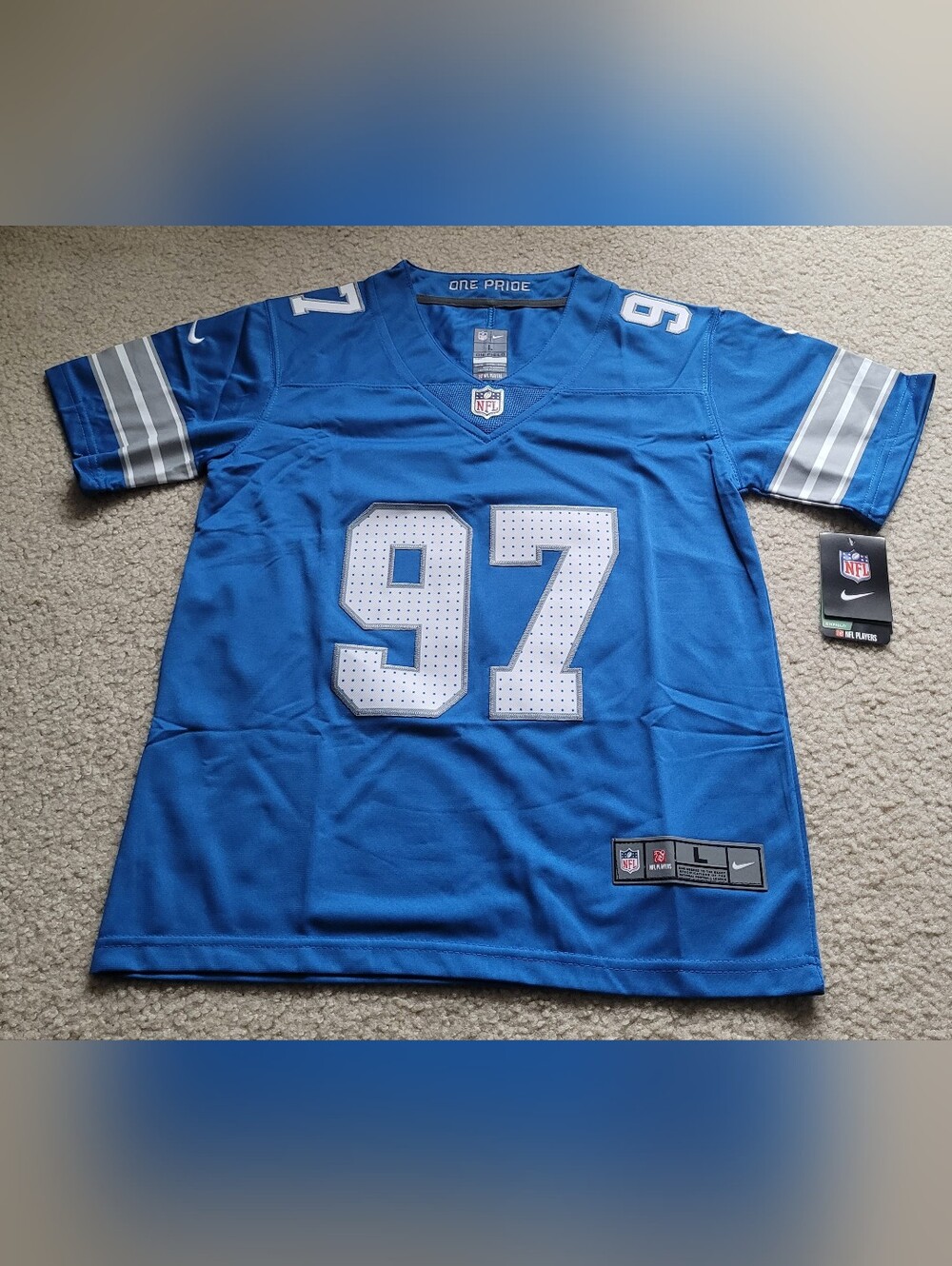 Detroit Lions Aidan Hutchinson #97 Stitched NFL Jersey Youth L